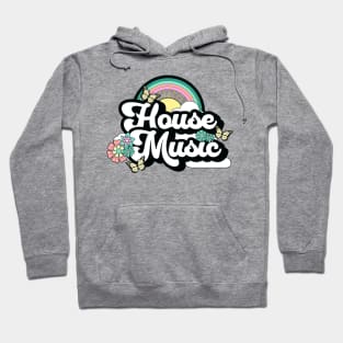 HOUSE MUSIC  - Rainbow Butterfly (yellow/blue) Hoodie